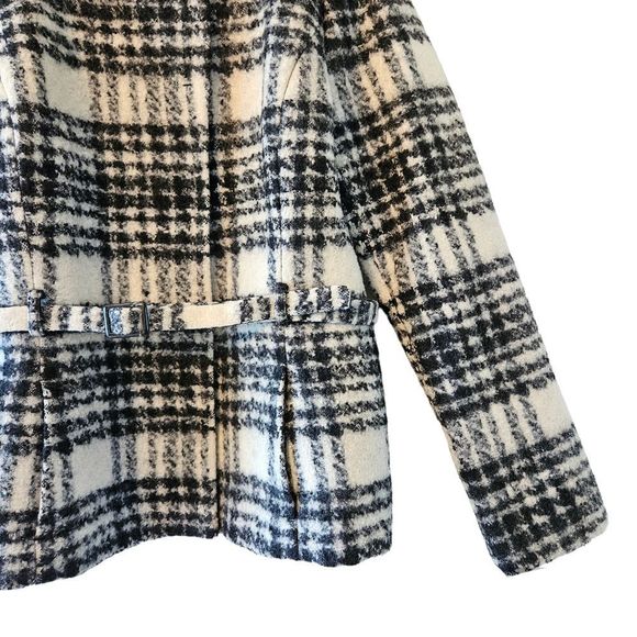 Banana Republic 100% Wool Plaid Belted Fall Winter Jacket Coat Size XL. - Picture 8 of 15